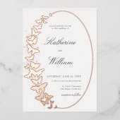 Elegante formale klassische Schmetterlingsrahmen-R Folieneinladung (Vorderseite)