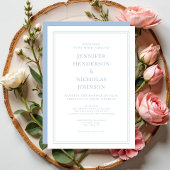 Elegante formale Pulverhochzeit Einladung