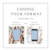 Elegante formale Pulverhochzeit Einladung