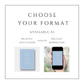 Elegante formale Pulverhochzeit Einladung