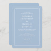 Elegante formale Pulverhochzeit Einladung (Vorne/Hinten)