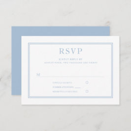 Elegante formale Pulverhochzeit RSVP Karte