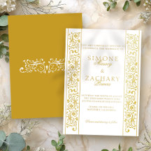 Elegante formale Rollwerk-Rand-Hochzeit