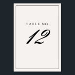 Elegante formale Schwarz-Rahmen-Kalligrafie-Hochze Tischnummer<br><div class="desc">Elegante formale Schwarz-Rahmen-Kalligrafie-Hochzeitsstimmung - Tischnummer</div>