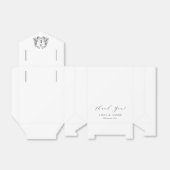 Elegante, formale Schwarz-Weiß-Gastgeschenk Hochze Geschenkschachtel (Ungefaltet)