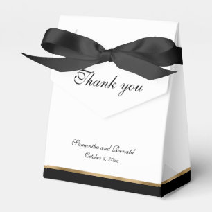 Elegante formale Schwarz-weiße Hochzeit Geschenkschachtel