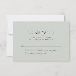 Elegante formale Skriptptreue auf grüner RSVP-Kart RSVP Karte
