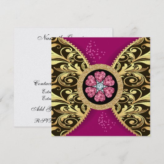 Elegante formelle Einladung (Vorne/Hinten)