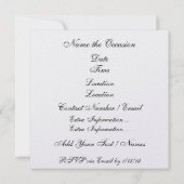 Elegante formelle Einladung (Rückseite)