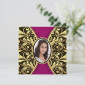 Elegante formelle Einladung (Stehend Vorderseite)