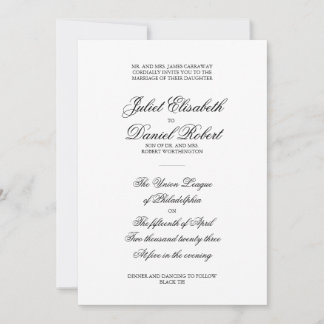 Elegante formelle Einladung zur Hochzeit