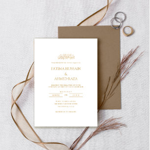 Elegante formelle goldene Schrift für muslimische Einladung