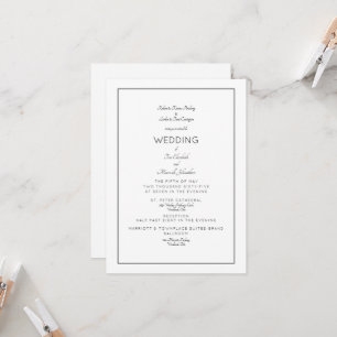Elegante formelle Hochzeit Beides Eltern 2 Veranst Einladung