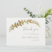 Elegante formelle, klassische Goldschmetterlinge H Dankeskarte (Stehend Vorderseite)