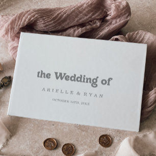 Elegante formelle minimalistische Hochzeit Gästebuch