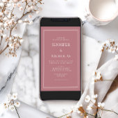 Elegante formelle, rosa Hochzeit Einladung