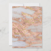 Elegante formelle Rose Gold Marble Script Hochzeit Einladung (Rückseite)