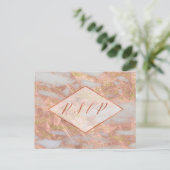 Elegante formelle Rose Gold-Marmor-UAWG Postkarte (Stehend Vorderseite)