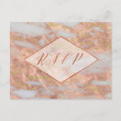 Elegante formelle Rose Gold-Marmor-UAWG Postkarte (Vorderseite)