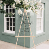 Elegante formelle Schwarze SkriptWedding Willkomme Acrylschild