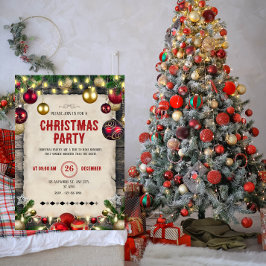 Elegante formelle Weihnachtsfeier-Einladung | Luxu Einladung