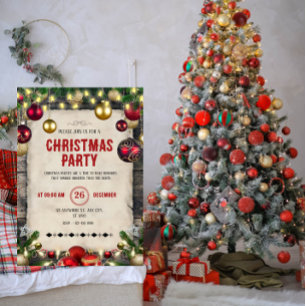 Elegante formelle Weihnachtsfeier-Einladung   Luxu Einladung