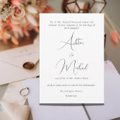 Elegante formelle Zeitlose Moderne Minimalistische Einladung