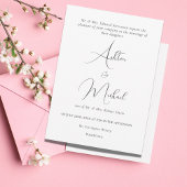 Elegante formelle Zeitlose Moderne Minimalistische Einladung