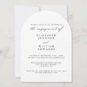 Elegante Foto Arch Calligrafy Engagement Party Einladung (Rückseite)