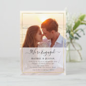 Elegante Foto-Begegnungsparty Einladung (Stehend Vorderseite)