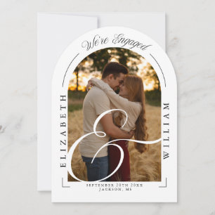Elegante Foto-Bogen-Kalligrafie-Hochzeitsparty Einladung