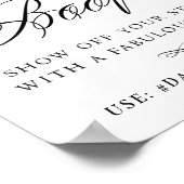 Elegante Foto Booth Smile Black Calligraphy | Chic Poster (Ecke)