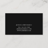 Elegante Foto Business Card Visitenkarte (Rückseite)