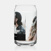 Elegante Foto Calligraphy Black Wedding Party Dosenglas (Links)