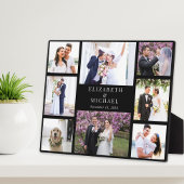 Elegante Foto Collage Black Wedding Fotoplatte