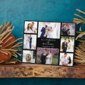 Elegante Foto Collage Black Wedding Fotoplatte (Seite)