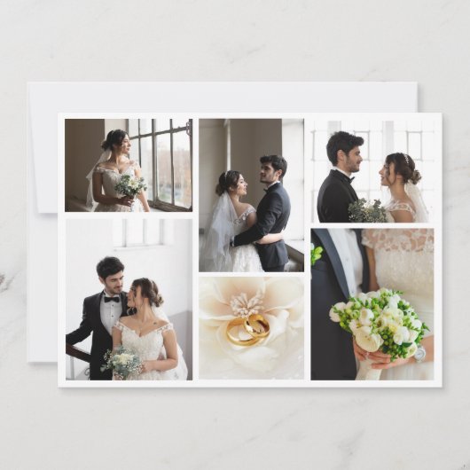 Elegante Foto Collage Dankeschön Karte (Vorderseite)