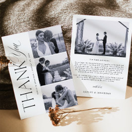 Elegante Foto Collage Dankeschön Karte