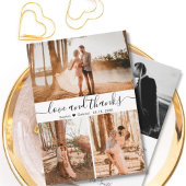 Elegante Foto Collage Dankeschön Karte