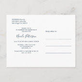 Elegante Foto-Collage Einladungspostkarte (Rückseite)