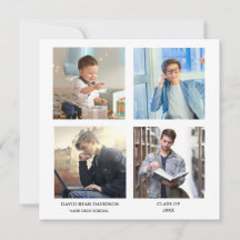 Elegante Foto Collage Graduation Party