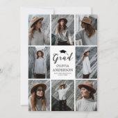 Elegante Foto Collage Graduation Party Einladung (Vorderseite)