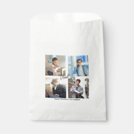 Elegante Foto Collage Graduation Party Geschenktütchen