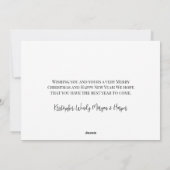 Elegante Foto Collage Schwarz-weiß Weihnachten (Rückseite)