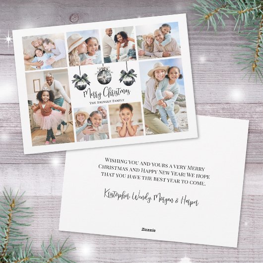 Elegante Foto Collage Schwarz-weiß Weihnachten