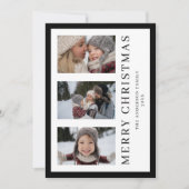 Elegante Foto Collage Schwarz-Weiß Weihnachten (Vorderseite)