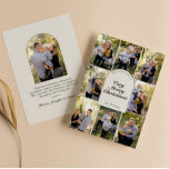 Elegante Foto Collage Script Typografie Feiertagskarte<br><div class="desc">Diese elegante weihnachtliche doppelseitige Flachkarte bietet moderne Schriftzeichen und eine 9-Foto-Collage. Legen Sie Ihre bevorzugten Fotos ein und passen Sie sie Ihren Wünschen an. Fotos von Prostooleh / Freepik.</div>