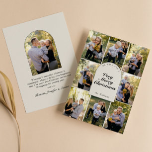 Elegante Foto Collage Script Typografie Feiertagskarte