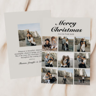 Elegante Foto Collage Script Typografie Feiertagskarte