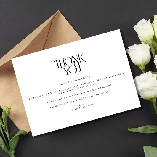 Elegante Foto Collage Wedding Dankeschön Card Dankeskarte